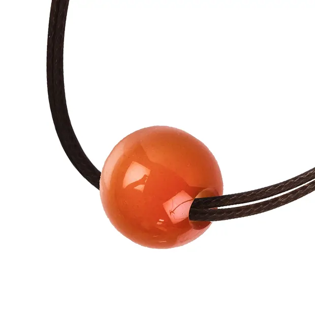 Sfera di corniola forata (5 mm), 16 mm | grossista gemme e pietre curative