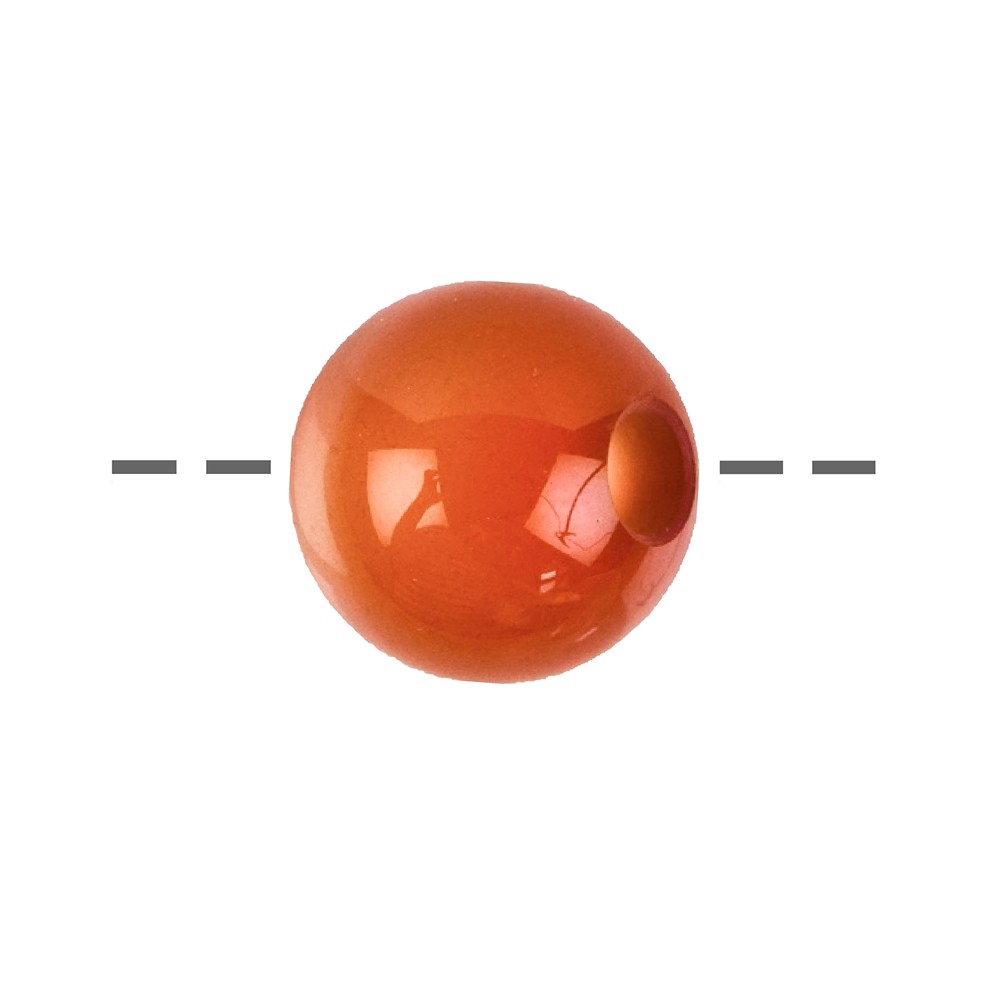 Carnelian ball (heated) drilled (5mm), 16mm | wholesaler gems & healing stones