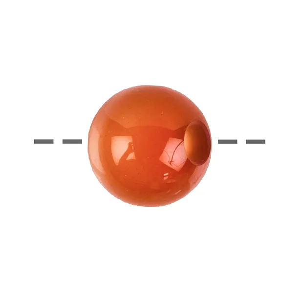 Carnelian ball (heated) drilled (5mm), 16mm | wholesaler gems & healing stones