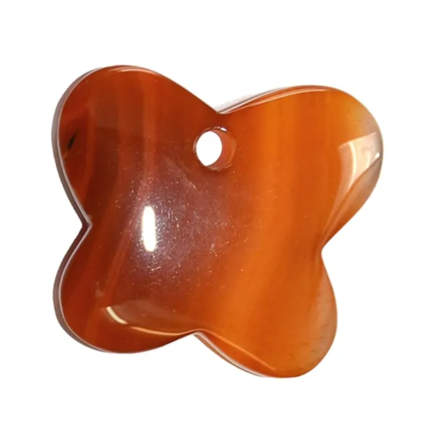 Butterfly carnelian (heated) front drilled, 6,0cm | Marco Schreier