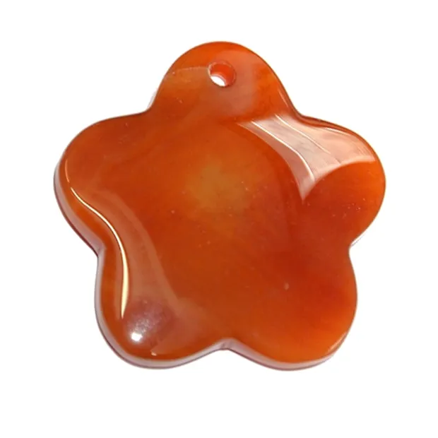 Fleur Cornaline (chauffée) percée frontale, 6,7cm | Marco Schreier