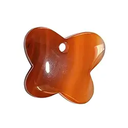 0404396047 Butterfly carnelian (heated) front drilled, 4,2cm | Marco Schreier