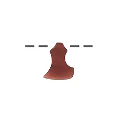 0404396303 Axt Carneol (gebr.) gebohrt, 2,3cm | Großhandel Edelsteine, Heilsteine & Schmuck