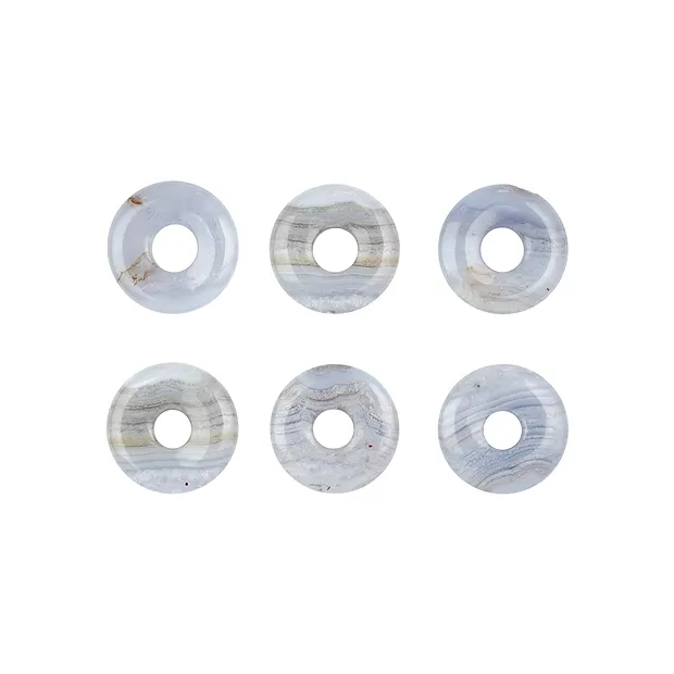 Calcedonia donut (azul), 25mm | piedras preciosas, piedras curativas y joyería
