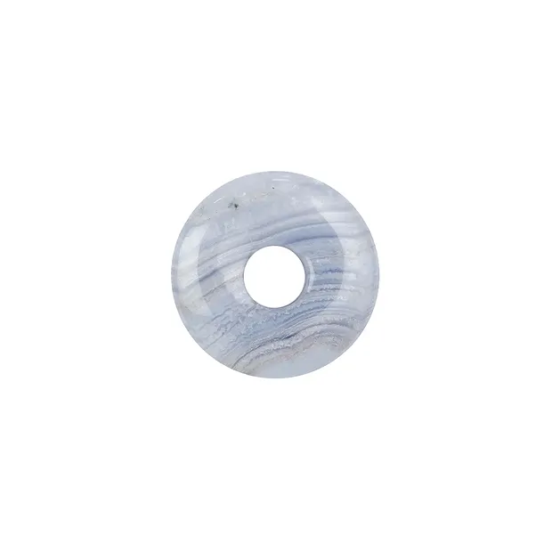 Calcedonia donut (azul), 25mm | piedras preciosas, piedras curativas y joyería
