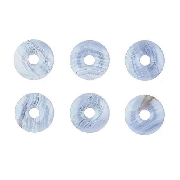 Calcedonia donut (azul), 30mm | piedras preciosas, piedras curativas y joyería