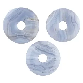 Donut Chalcedon (blau), 33 - 37mm | Großhändler Edelsteine, Heilsteine & Schmuck
