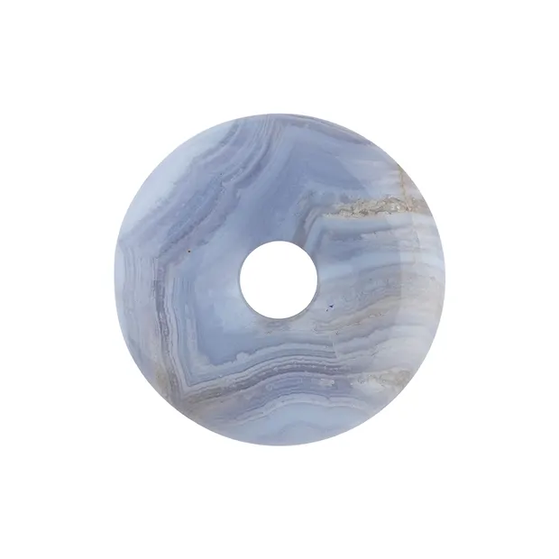 Donut Chalcedon (blau), 33 - 37mm | Großhändler Edelsteine, Heilsteine & Schmuck