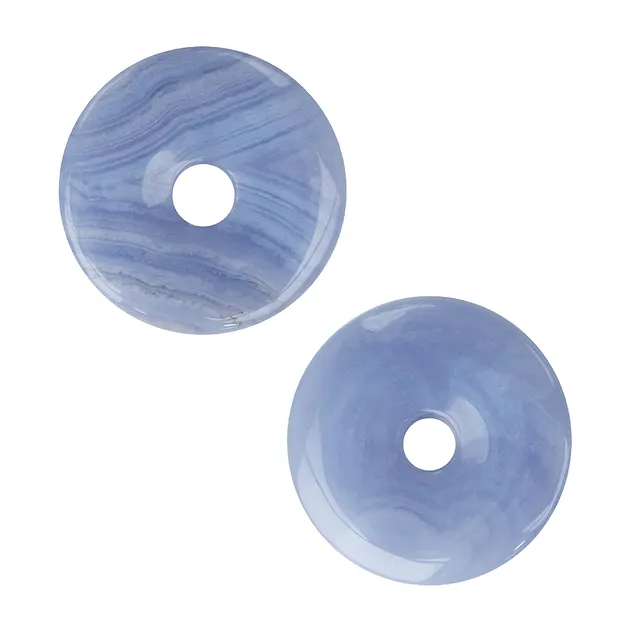 Calcedonia donut (azul), 40mm | piedras preciosas, piedras curativas y joyería