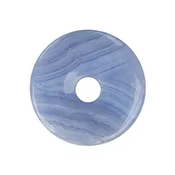 0404500400 Calcedonia donut (azul), 40mm | piedras preciosas, piedras curativas y joyería