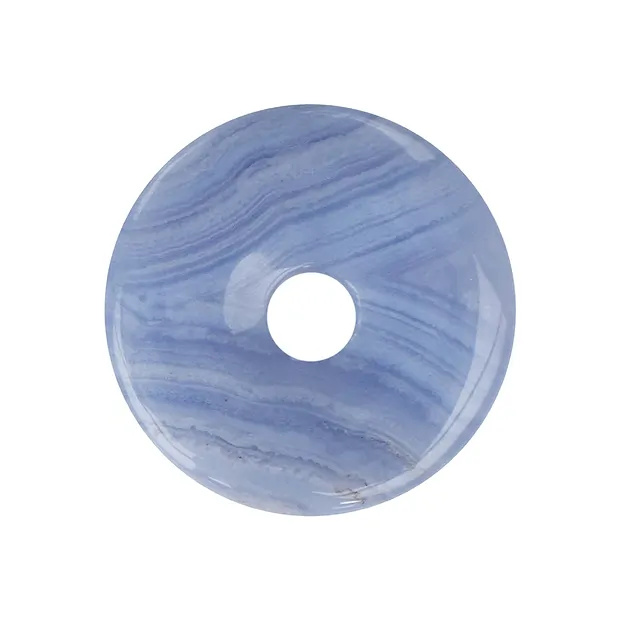 Calcedonia donut (azul), 40mm | piedras preciosas, piedras curativas y joyería