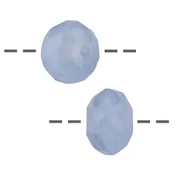 0404583010 Lentes de calcedonia perforadas, 10mm, (50 uds./VE), facetadas, perforación de 1mm | Marco Schreier