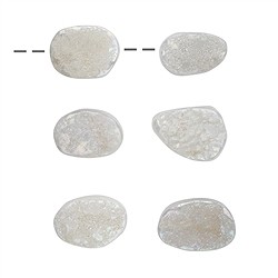 0404583020 Calcedonia libre perforada, 20-25mm, 1mm agujero (6 unid./VE) | Marco Schreier