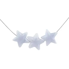 Etoiles de mer Calcédoine (bleu) percées, 20mm, perçage 1mm (6 pcs/UC) | Marco Schreier