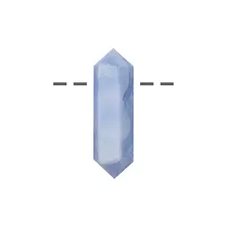 0404593021 Spitze poliert Chalcedon (blau) gebohrt, 3,5 - 5,5cm | Marco Schreier