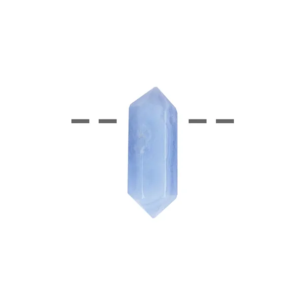 Spitze poliert Chalcedon (blau) gebohrt, 2,5 – 3,5cm | Marco Schreier