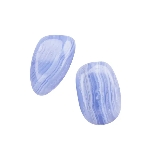 Calcédoine (bleu) freeform percée, 3,0 - 4,5cm (moyen) | Marco Schreier
