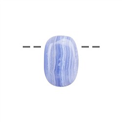 0404595662 Calcedonio (blu) a forma libera, forato, 3,0 - 4,5 cm (medio) | Marco Schreier