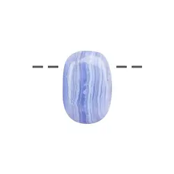 0404595662 Calcédoine (bleu) freeform percée, 3,0 - 4,5cm (moyen) | Marco Schreier