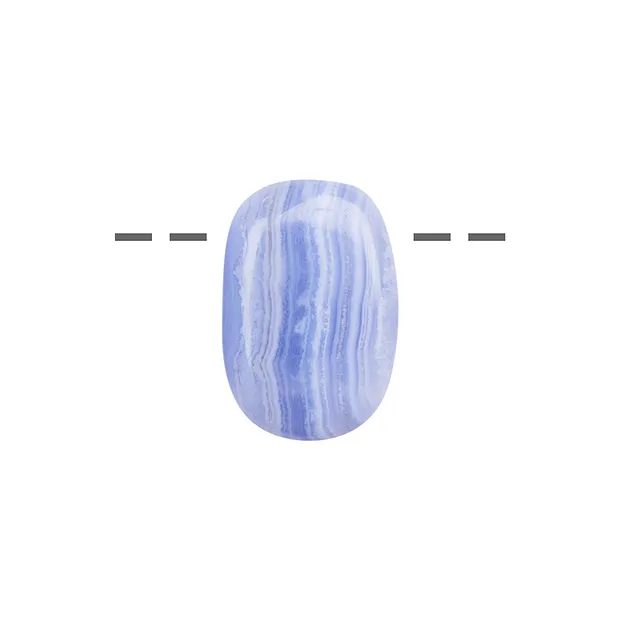 Calcedonio (blu) a forma libera, forato, 3,0 - 4,5 cm (medio) | Marco Schreier