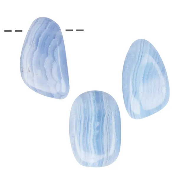 Freeform Chalcedon (blau) gebohrt, 3,5 - 5,0cm (groß) | Marco Schreier