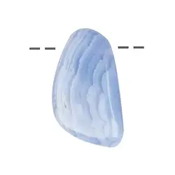 0404595663 Freeform Blue Lace Agate (drilled), 3.5 - 5.0cm (large) | Marco Schreier