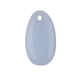 0404596028 Blue Lace Agate (blue), front drilled, 4.5cm | wholesaler gems & healing stones