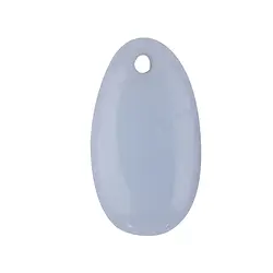 0404596028 Blue Lace Agate (blue), front drilled, 4.5cm | wholesaler gems & healing stones