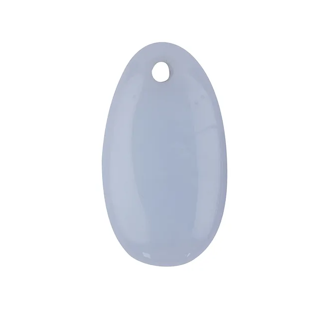 Kraftstein Chalcedon (blau), frontgebohrt, 4,5cm | Marco Schreier