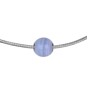 Boule à bijoux Calcédoine (bleu) 12mm, rhodié | Marco Schreier