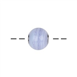 0404596612 Schmuckkugel Chalcedon (blau) 12mm, rhodiniert | Marco Schreier