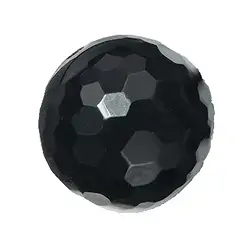 0404693416 Bead Onyx (dyed) faceted drilled, 16mm | Schreier gems, healing stones & jewelry