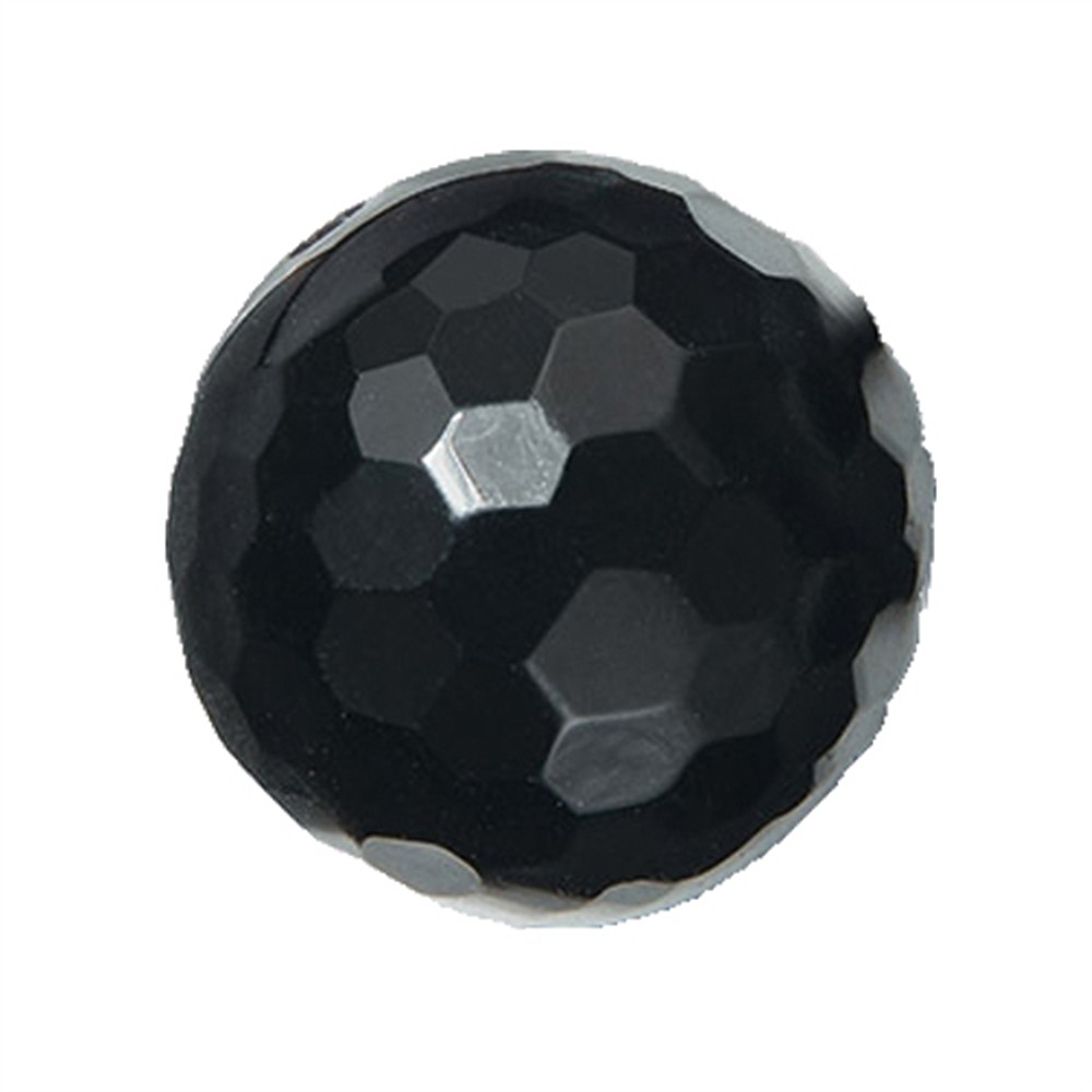 Bead Onyx (dyed) faceted drilled, 16mm | Schreier gems, healing stones & jewelry