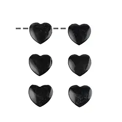 0404694605 Heart Onyx (dyed) drilled, 15mm  | wholesaler gems, healing stones & jewelry
