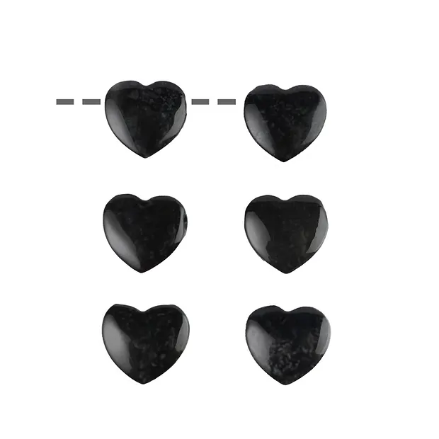 Heart Onyx (dyed) drilled, 15mm  | wholesaler gems, healing stones & jewelry