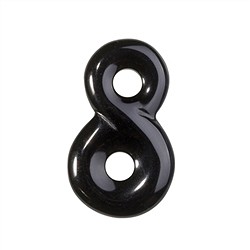 0404696029 Partie de collier &quot;Infinity&quot; Onyx (teint&#xE9;e), 4cm | Marco Schreier