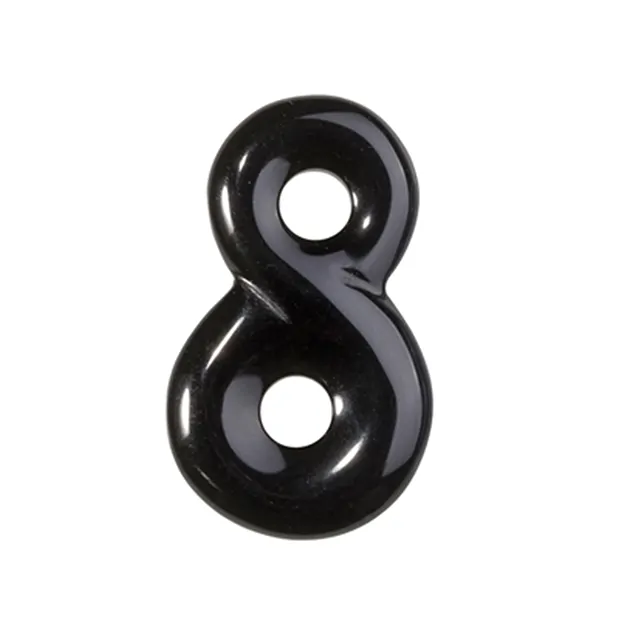 Necklace piece "Infinity" Onyx (dyed), 4cm | wholesaler gems & healing stones