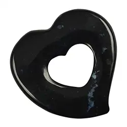 0404696034 Focal part "Heart in heart" Onyx (dyed), 5.0cm | gems, healing stones & jewelry