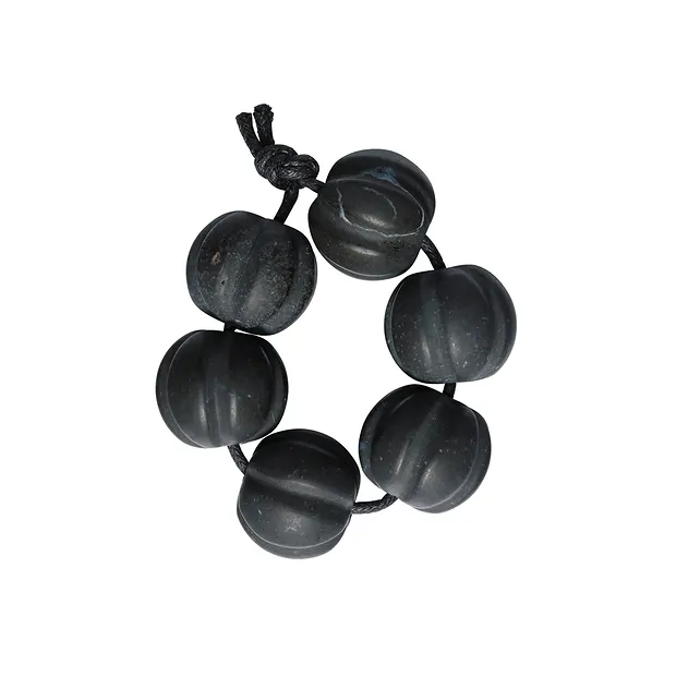 Ball Onyx engraved frosted drilled, 16mm, 2.5mm hole | Marco Schreier