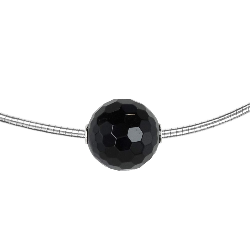 Jewelry Bead Onyx (dyed) 12mm, rhodiniert | wholesaler gems & healing stones