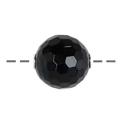 0404696720 Schmuckkugel Onyx (gef.) 20mm, rhodiniert | GH Edelsteine, Heilsteine & Schmuck