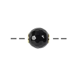 0404696912 Jewelry Bead Onyx (dyed) 12mm, gold-plated | wholesaler gems & healing stones