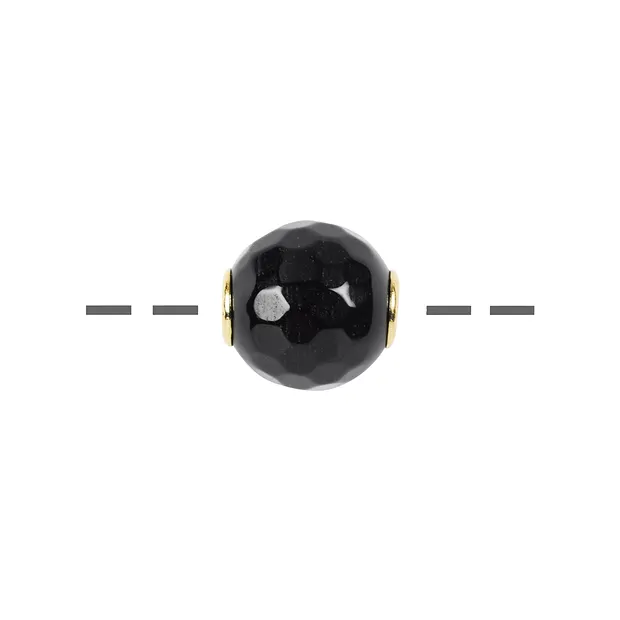 Perline per gioielli Onice (set) 12 mm, placcate oro | Marco Schreier