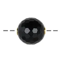 0404696920 Schmuckkugel Onyx (gef.) 20mm, vergoldet | GH Edelsteine, Heilsteine & Schmuck