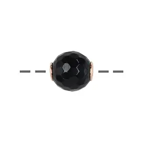 Schmuckkugel Onyx (gef.) 12mm, rosevergoldet | Edelsteine, Heilsteine & Schmuck