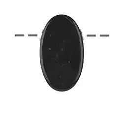 0404699305 Oval Onyx (natur) gebohrt, 3,5cm, rhodiniert | Edelsteine, Heilsteine & Schmuck