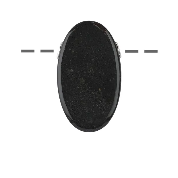 Ónice oval (natural) perforado, 3,5 cm, rodinado | Marco Schreier