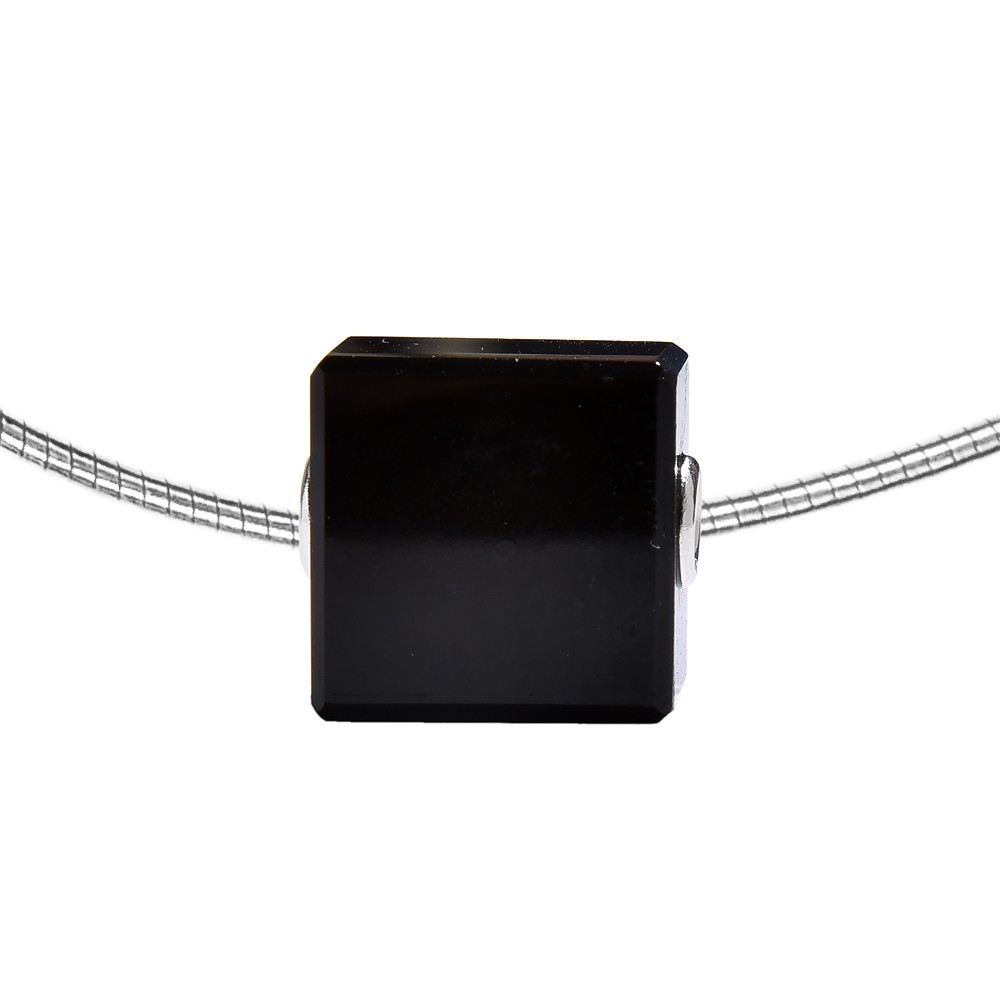 Onyx cuboid (dyed), drilled, 1.5 x 1.0 cm, rhodiniert caps | Marco Schreier