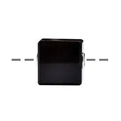 0404699703 Quader Onyx (gef.), gebohrt, 1,5 x 1,0cm, rhodinierte Kappen | Marco Schreier