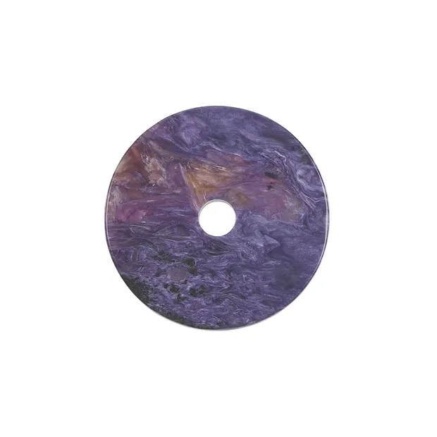 Disk with hole Charoite, 3.0 - 3.5cm | wholesaler gems, healing stones & jewelry
